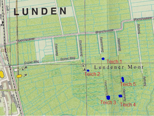 Lageplan der Moorteiche